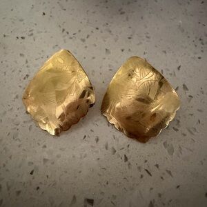 Vintage gold statement earrings